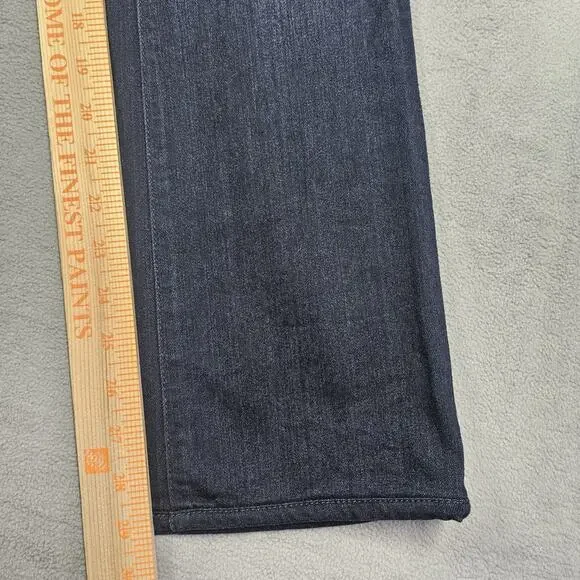 Paige Jeans Womens 27 Manhattan Bootcut Dark Wash Stretch Kolbie Whiskering - Picture 12 of 14